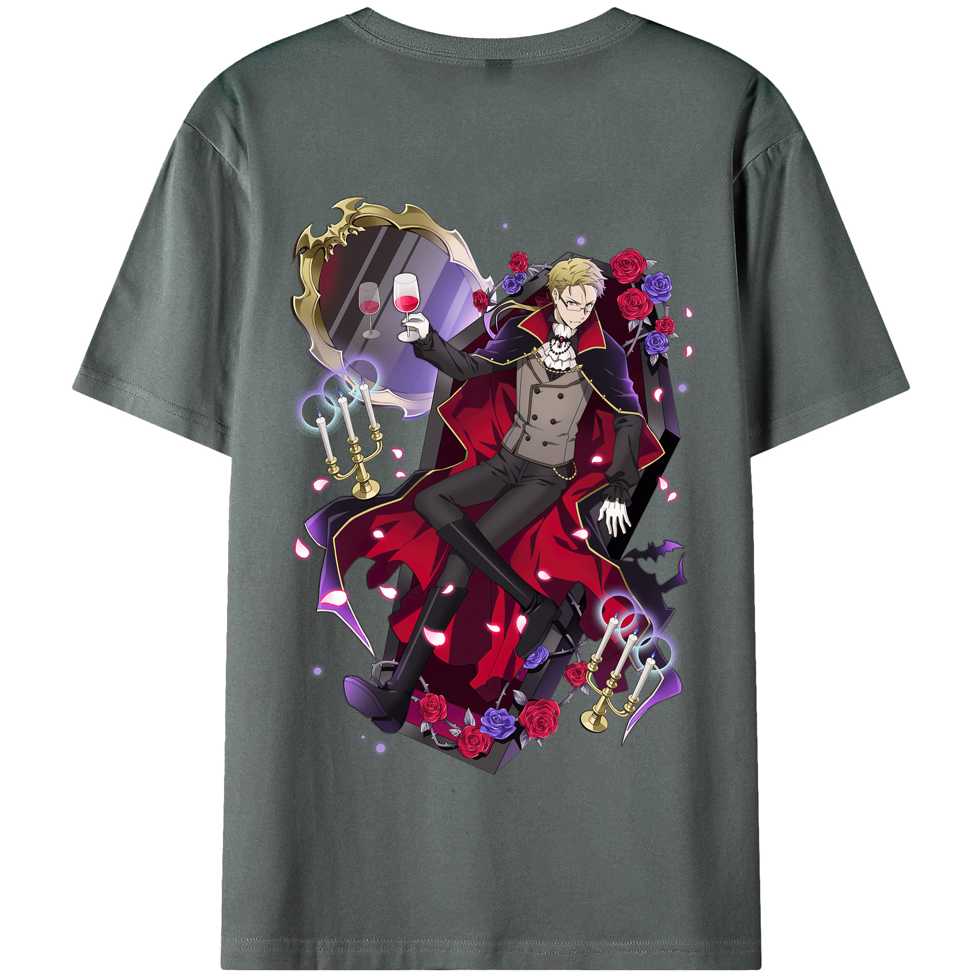 （画像用） 文豪ストレイドッグス Bungo Stray Dogs 綿100％半袖Tシャツ（背面プリント）
